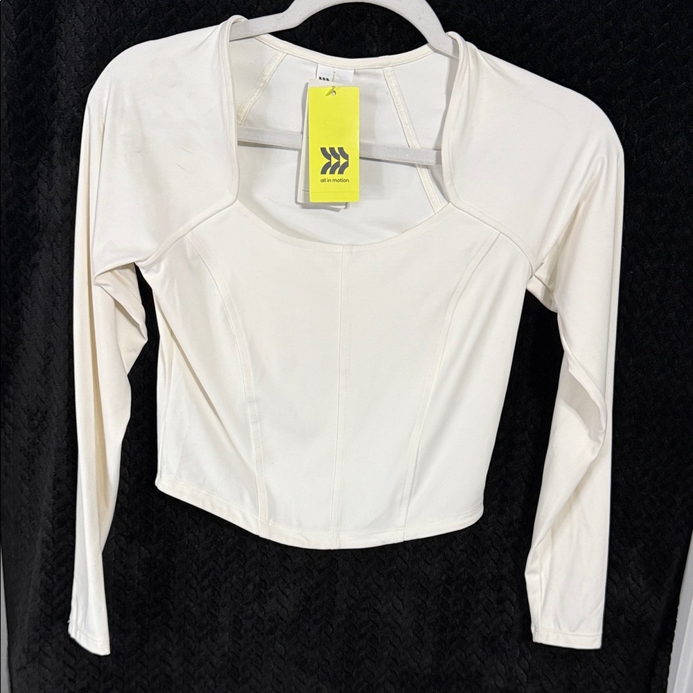 All in Motion White Long Sleeve Women's Blouse